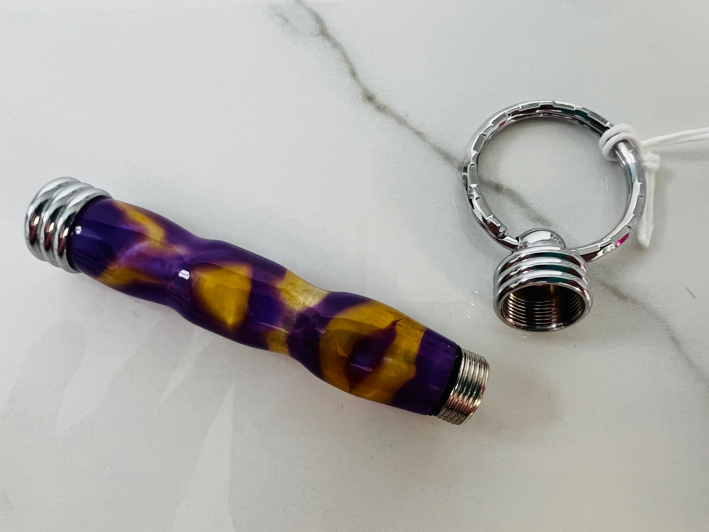 Hand Turned Secret Compartment Keychain