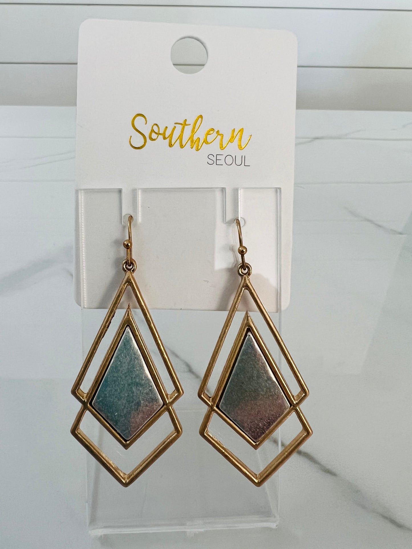 Earrings: Mirrored Kite