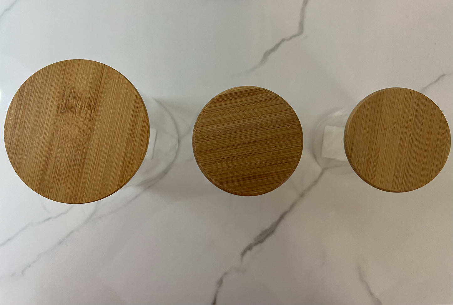 Glass Canisters With Bamboo Lids
