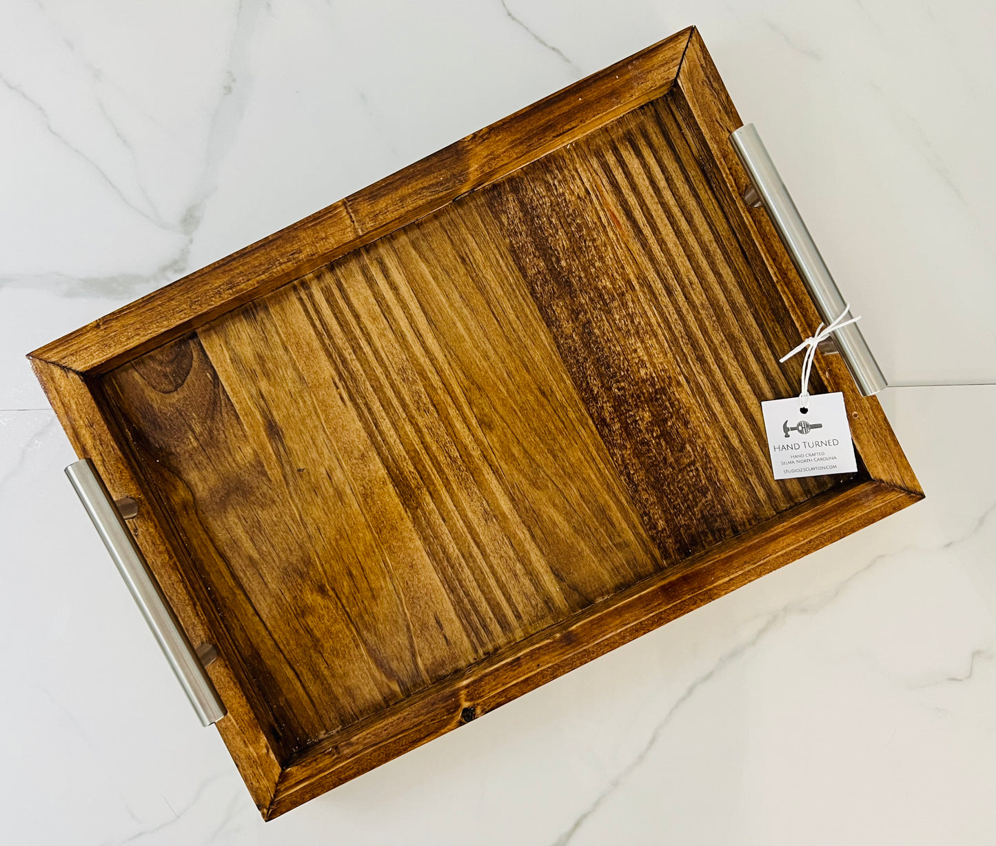 Handcrafted Tray With Handles/ Small