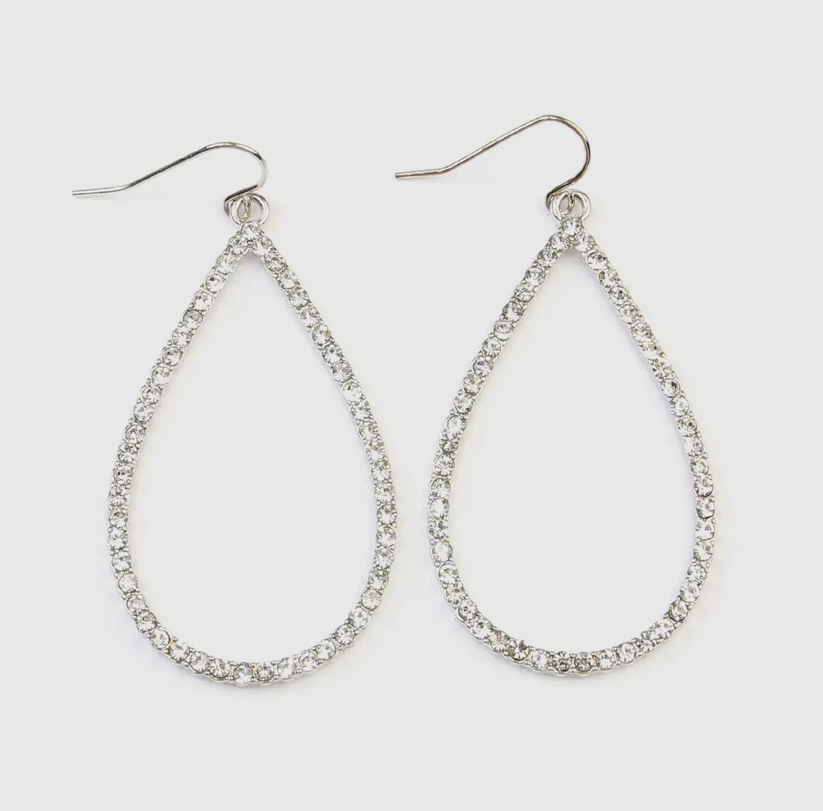 Earrings: Rhinestone Teardrop