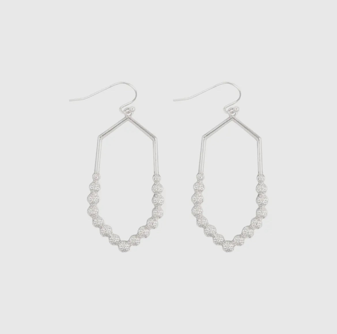 Earrings: Hexagon Metal