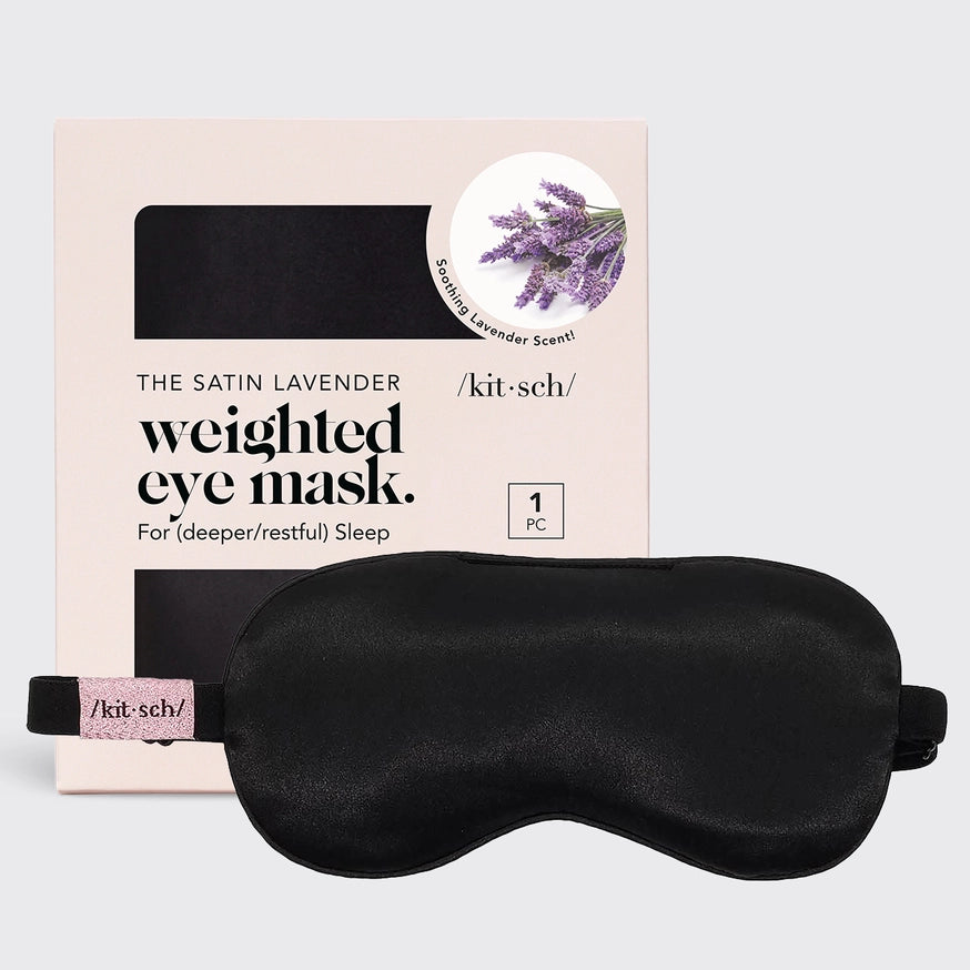 Lavender Weighted Satin Eye Mask by KITSCH