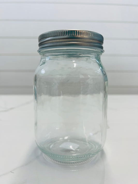 Glass Jar With Metal Lid