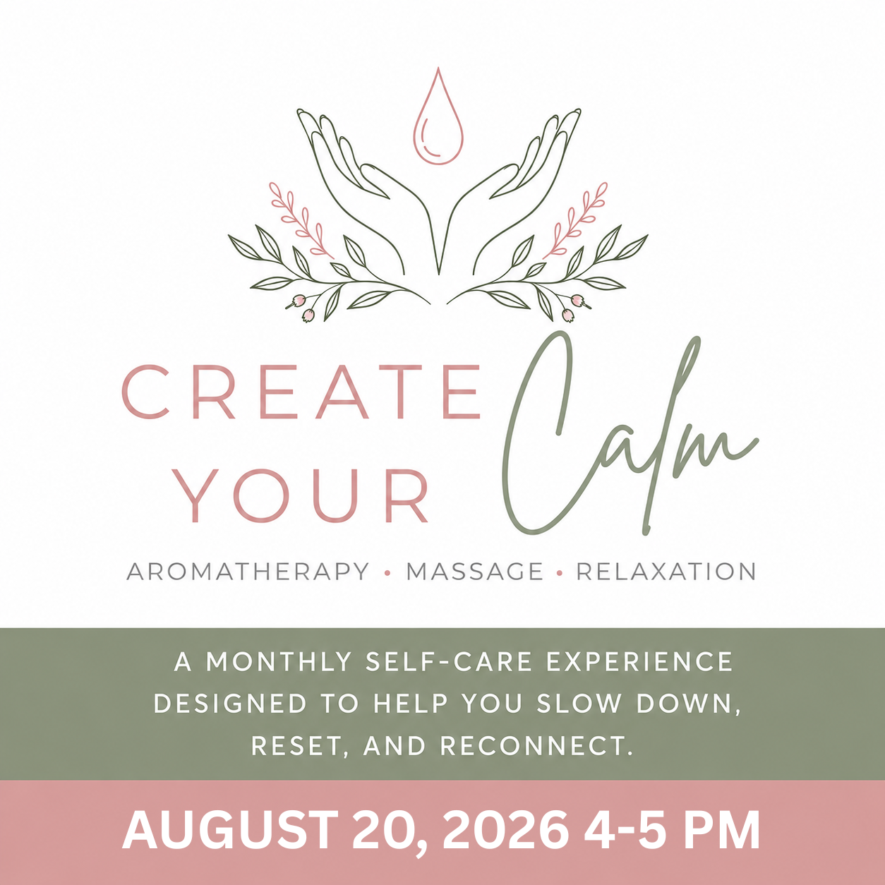 Create Your Calm | August 20, 2026 4-5PM