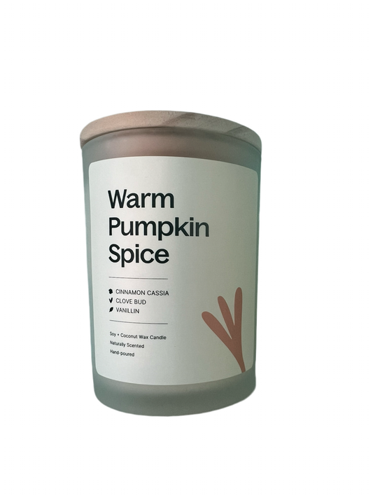 Warm Pumpkin Spice Naturally Scented Soy & Coconut Wax Candle