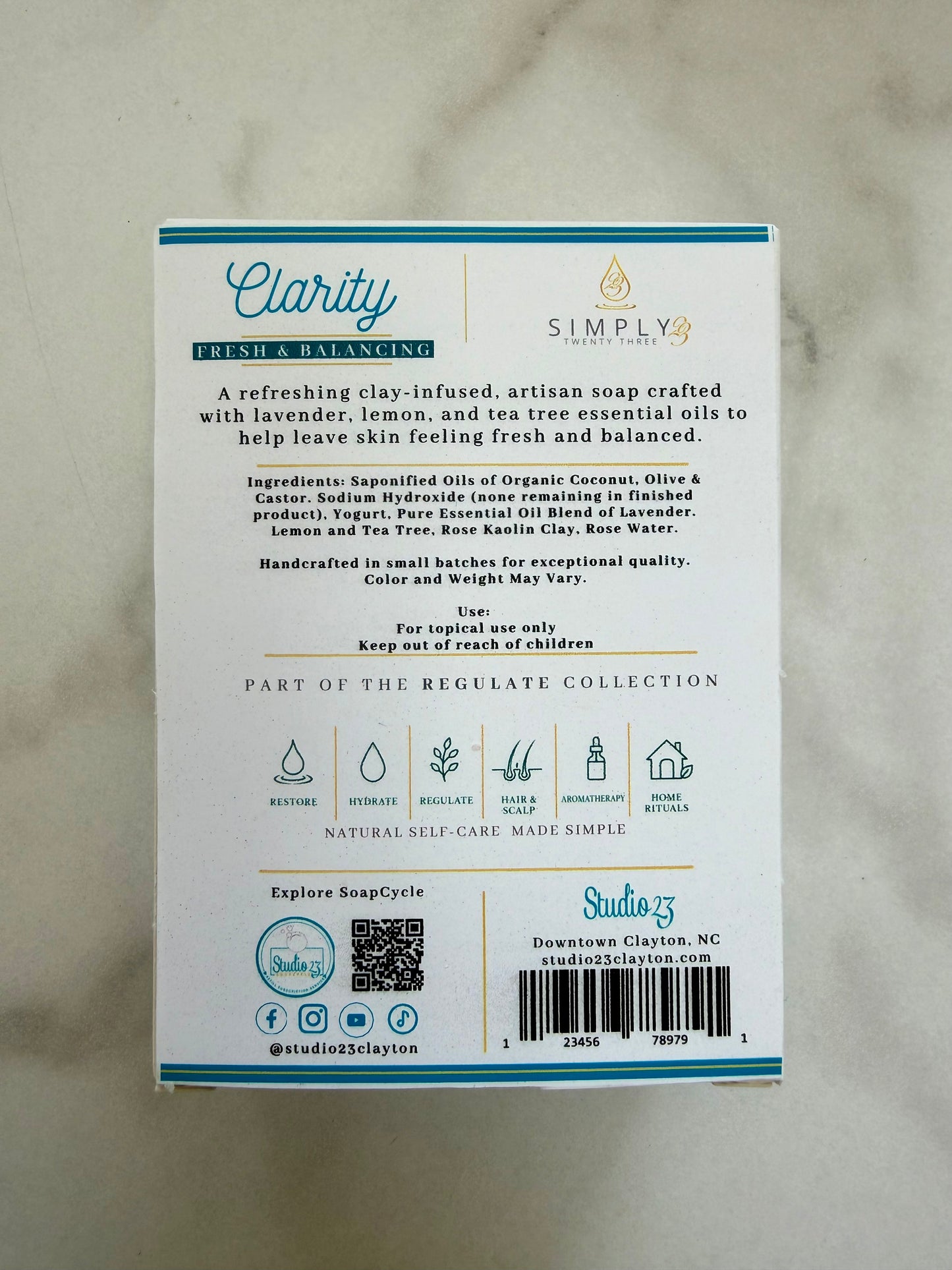 Clarity Natural Artisan Bar Soap – 4 oz