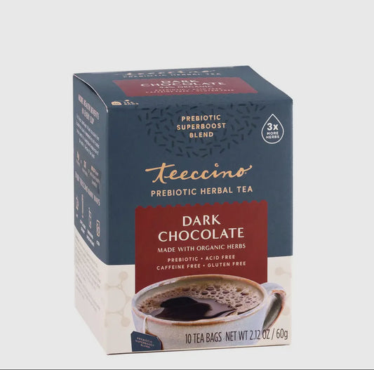 Dark Chocolate Prebiotic Superboost Herbal Tea- 94% Organic