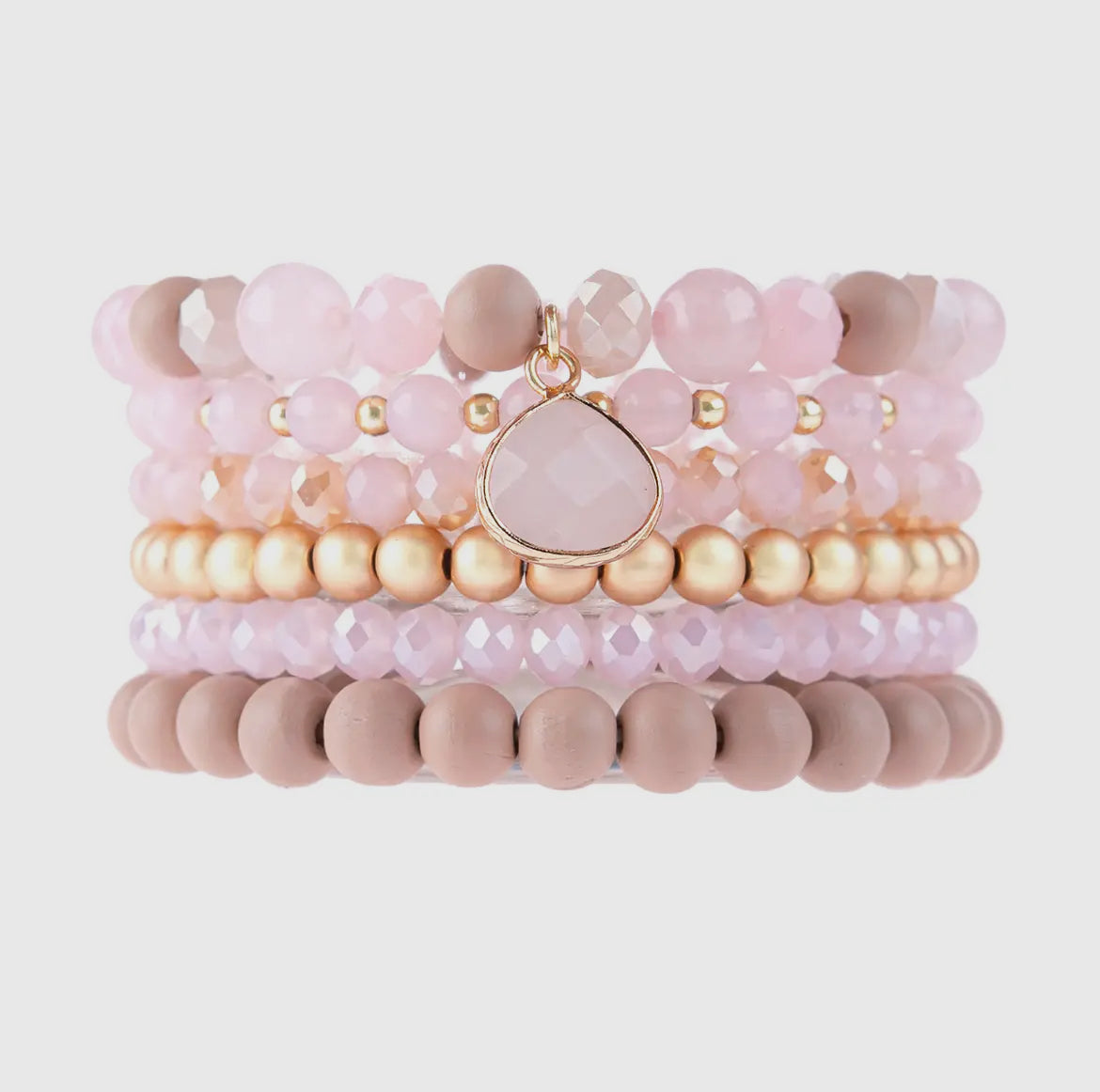 Bracelet: Pink & Gold Stackable