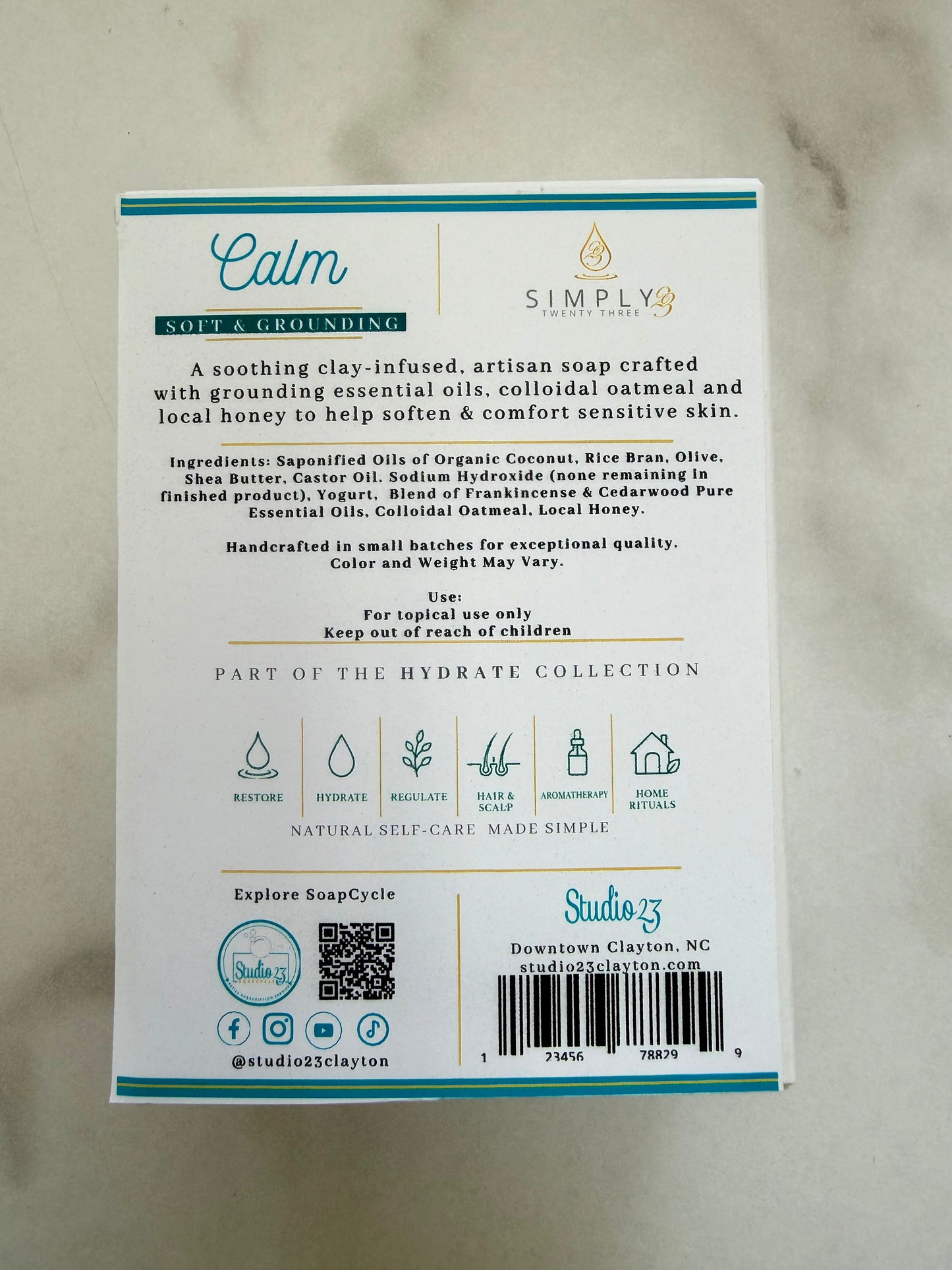 Calm Natural Artisan Bar Soap – 4 oz