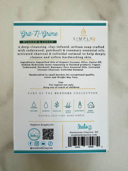 Grit-n-Grime Natural Artisan Bar Soap – 4 oz