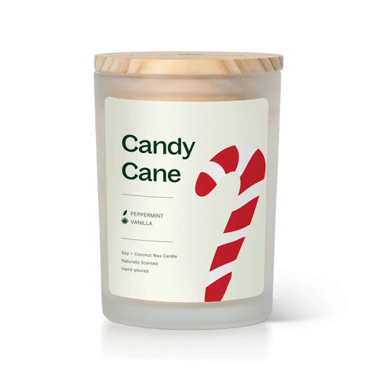 Candy Cane Naturally Scented Soy & Coconut Wax Candle