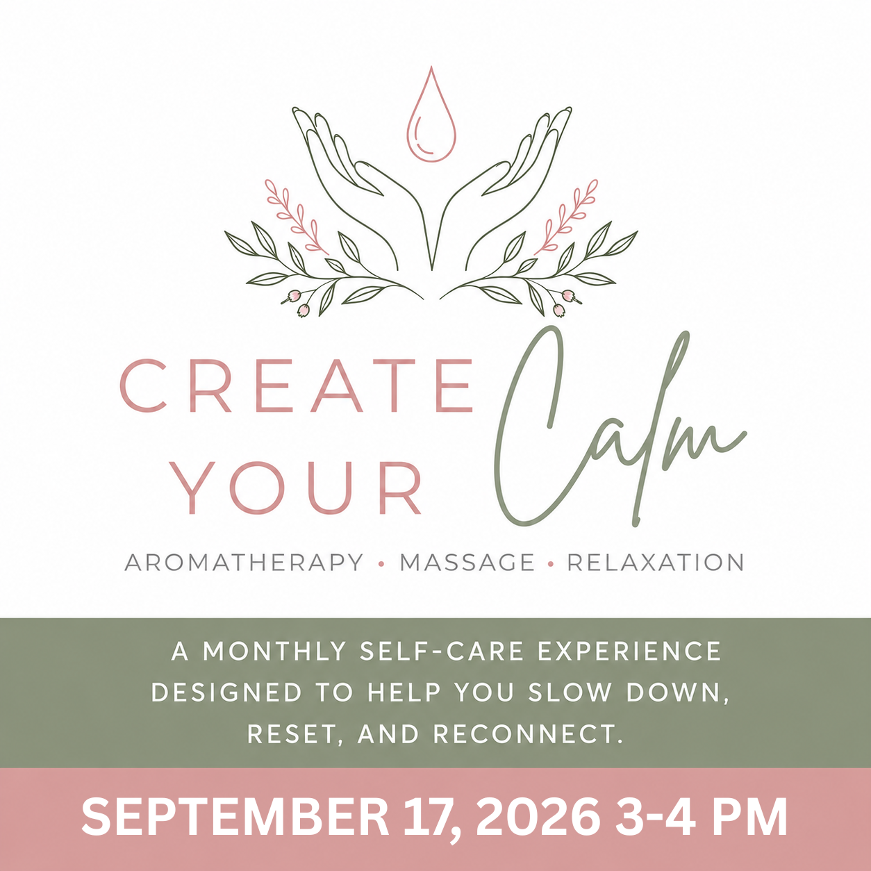 Create Your Calm | September 17, 2026 3-4 PM